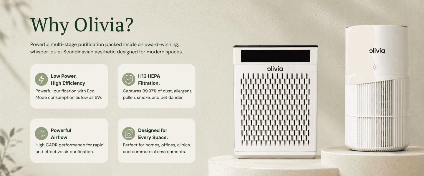 Why Olivia? Powerful multi-stage purification in a Scandinavian design